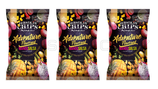 JERSIKA Mango Salsa Flavor Potato Chips Snacks Crisps Low Fat 3 x 100g 3.5oz