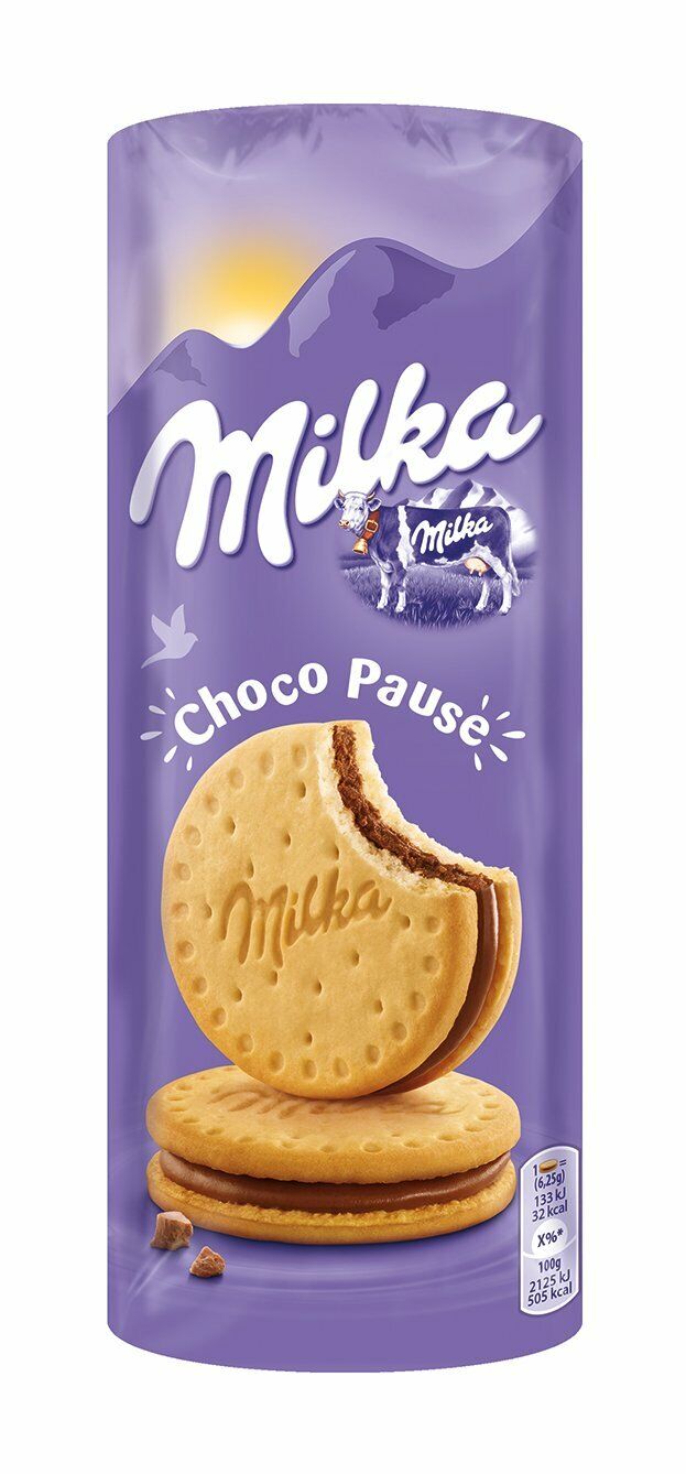 3 MILKA Sandwich Biscuits CHOCO PAUSE Alpine Milk Chocolate Cream Filling 260g