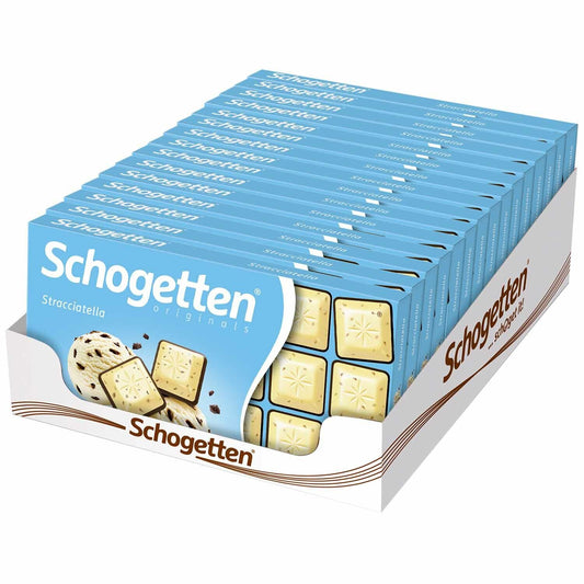 15 SCHOGETTEN STRACCIATELLA Flavor German Chocolate Bars Sweets 100g 3.5oz