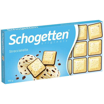 15 SCHOGETTEN STRACCIATELLA Flavor German Chocolate Bars Sweets 100g 3.5oz