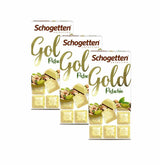 3 SCHOGETTEN GOLD White Chocolate With Pistachios German Sweets 100g 3.5oz