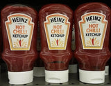 3 x HEINZ HOT CHILLI KETCHUP Squeezy Bottle 460g 16oz