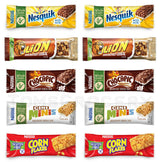 10 NESTLE Breakfast Cereal Bars Bundle Nesquik Chocapic Cini Minis Lion Snacks