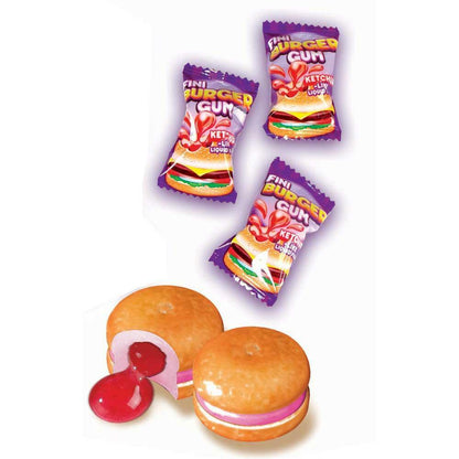 FINI BURGER GUM Liquid Candy Ketchup Filled Novelty Party Sweets 80g 2.8oz