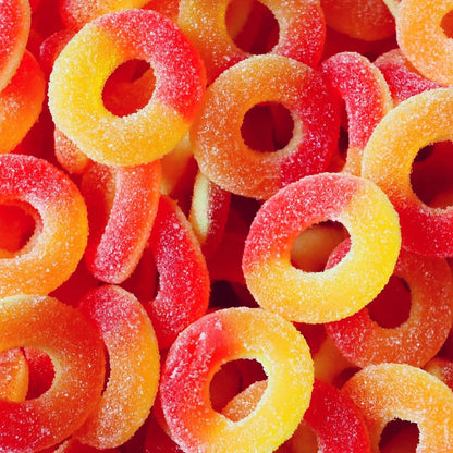 PEACH LOOPS RINGS RETRO GUMMY CANDY PARTY BAG FILLER TREATS NOVELTY 900g 32oz