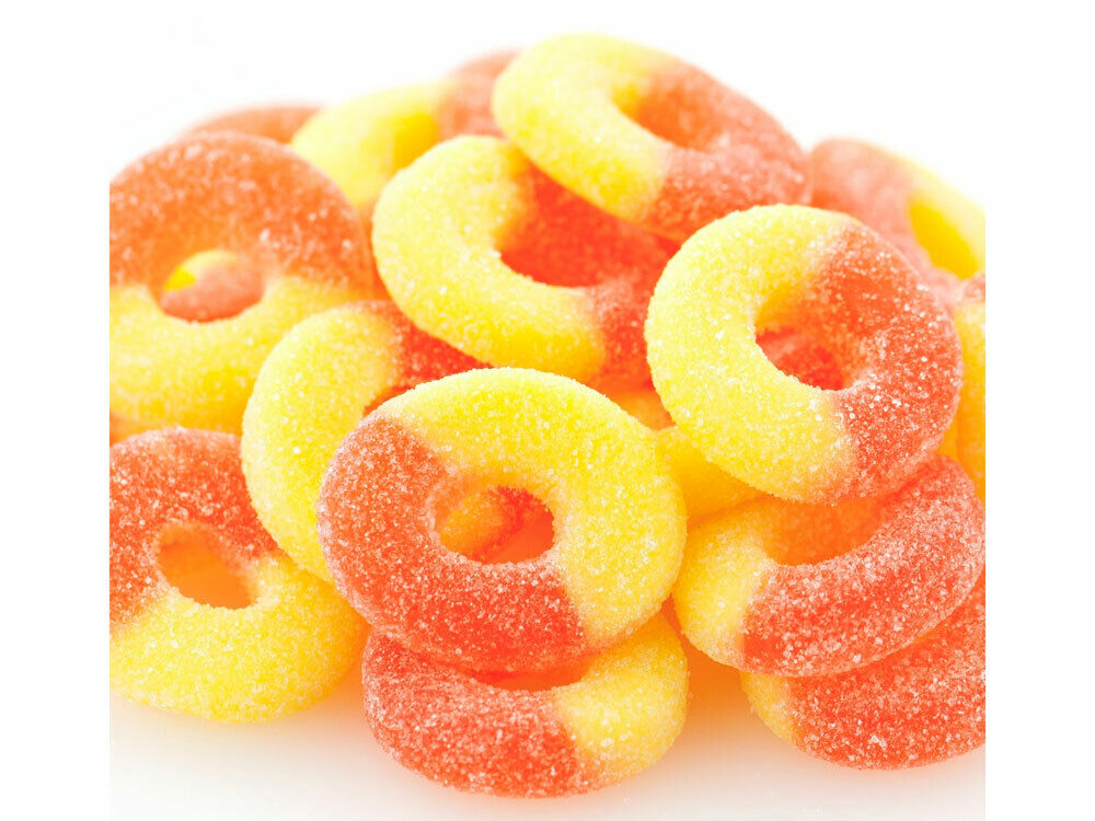 PEACH LOOPS RINGS RETRO GUMMY CANDY PARTY BAG FILLER TREATS NOVELTY 900g 32oz