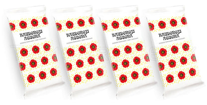 4 x RED POPPY SEEDS Dark Chocolate Bars Retro Lithuanian Sweets Aguona 80g 2.8oz