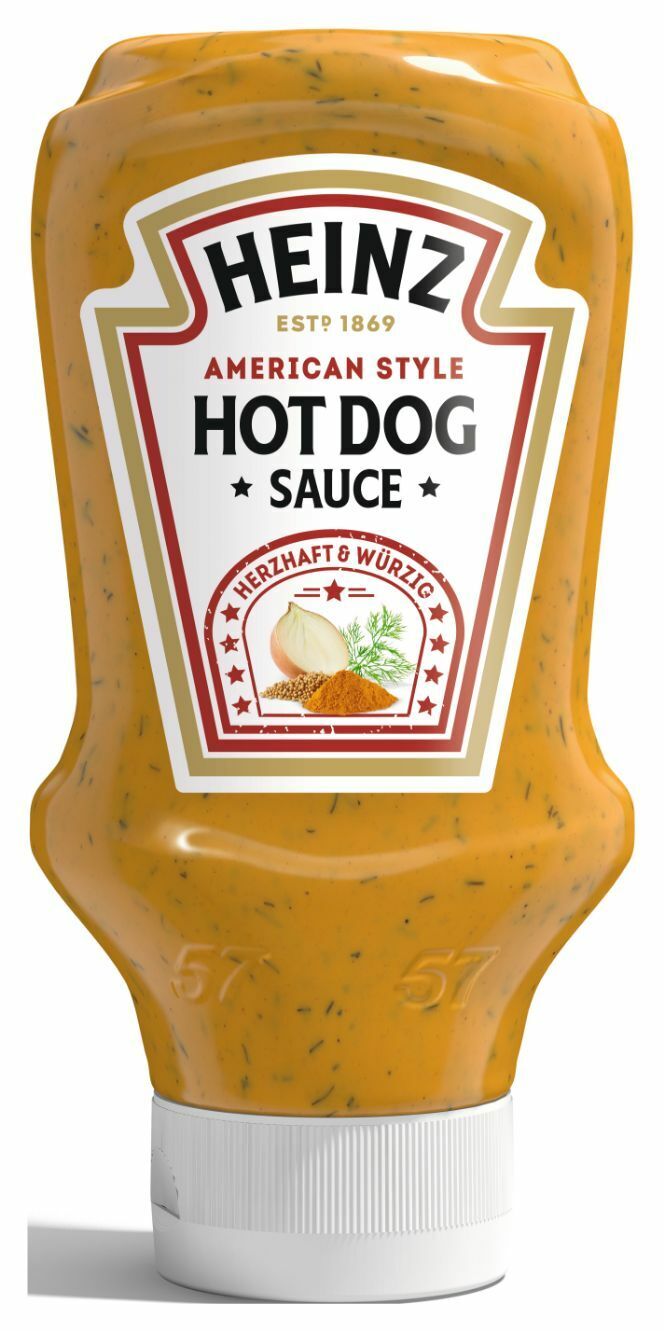 3 x HEINZ HOT DOG American Style Sauce Bottle 400ml 13.5 fl.oz.