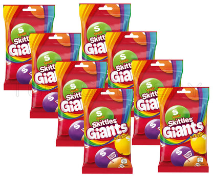 8 SKITTLES GIANTS 3 times Bigger Dragee Candy Fruit Sweets Treats 95g 3.4oz