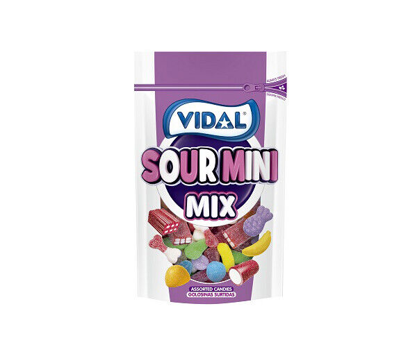 2 x SOUR PARTY GUMMY Mini Mix Bag Assorted Candies Vidal Bricks Bones 180g 6.4oz