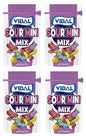 4 x SOUR PARTY GUMMY Mini Mix Bag Assorted Candies Vidal Bricks Bones 180g 6.4oz