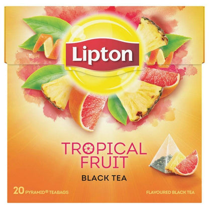 6 LIPTON Tropical Fruit Flavor Tea Boxes Silk Pyramid Bags (120 servings)