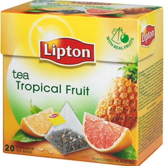 6 LIPTON Tropical Fruit Flavor Tea Boxes Silk Pyramid Bags (120 servings)
