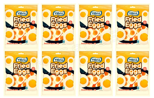 8 x FRIED EGGS Party Gummy Candy Gummies Cream Flavor Gluten Free 100g 3.5oz