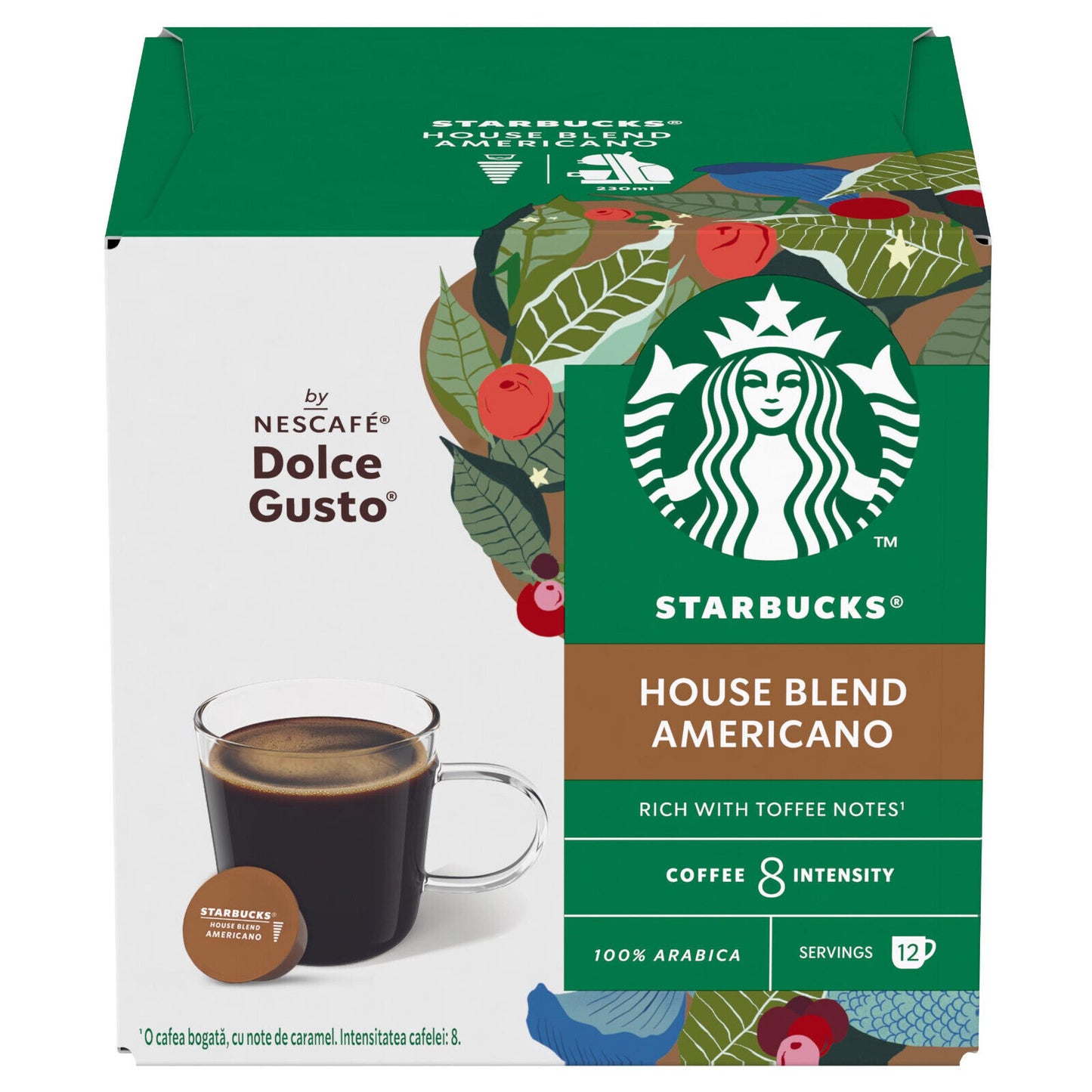 STARBUCKS HOUSE BLEND AMERICANO Dolce Gusto Compatible Coffee Capsules Pods Box