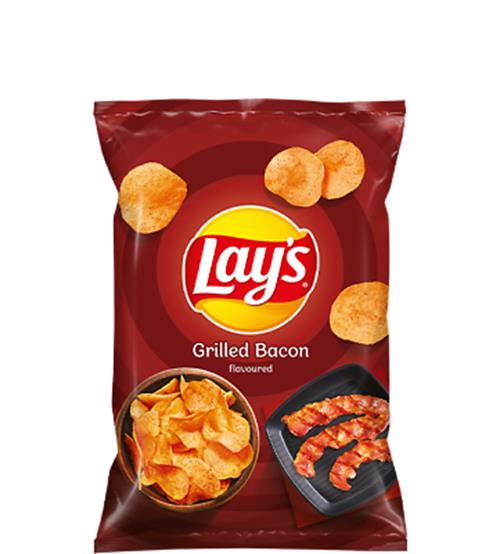 5 LAYS GRILLED BACON Flavor Potato Chips Crisps European Snacks 130g 4.6oz