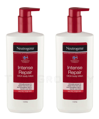 2 NEUTROGENA INTENSE REPAIR Body Lotion For Very Dry Rough Skin 400ml