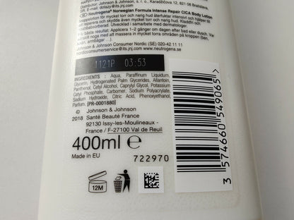 2 NEUTROGENA INTENSE REPAIR Body Lotion For Very Dry Rough Skin 400ml