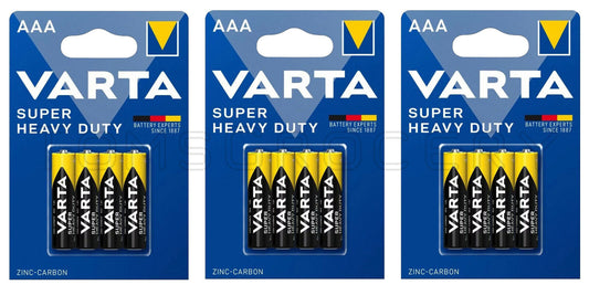 12 x VARTA Super Heavy Duty AAA Batteries Ministilo Micro LR03 2003 R03 1.5V