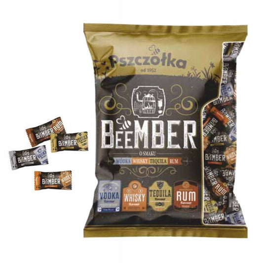 BeeMBER Liqueur Filled Chocolate Sweets Vodka Whisky Tequila Rum Candies 1kg Bag