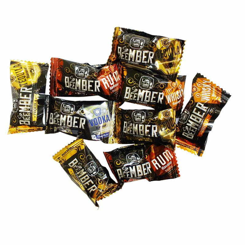 BeeMBER Liqueur Filled Chocolate Sweets Vodka Whisky Tequila Rum Candies 1kg Bag