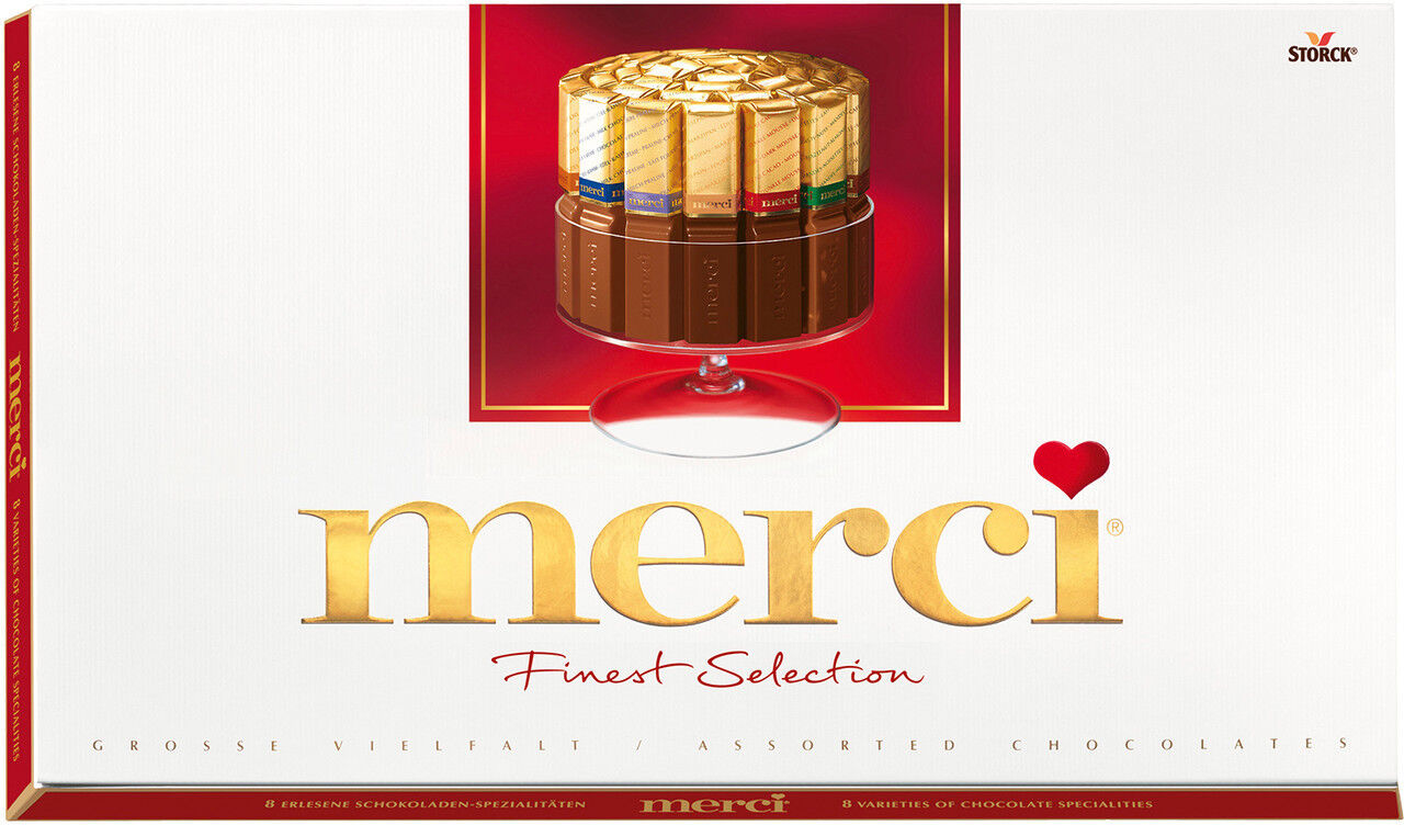 2 MERCI CHOCOLATE ASSORTMENT Boxes Finest Gourmet Selection German Sweets 400g