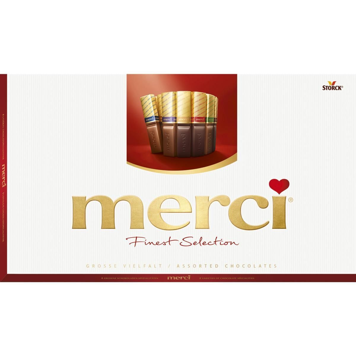 2 MERCI CHOCOLATE ASSORTMENT Boxes Finest Gourmet Selection German Sweets 400g