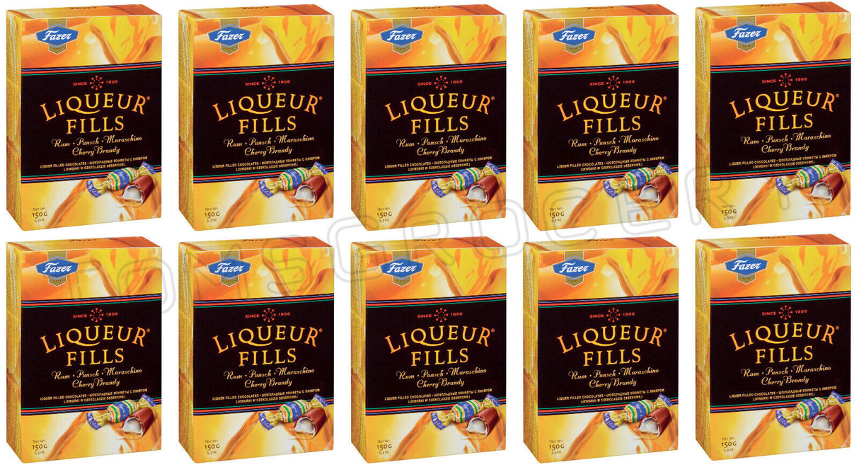 10 FAZER LIQUEUR FILLS Chocolate Candy Boxes 150g 5.3oz