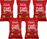 5 x ESTRELLA Tomato Wheels Flavor Crunchy Chips 120g 4.2oz