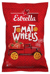 5 x ESTRELLA Tomato Wheels Flavor Crunchy Chips 120g 4.2oz