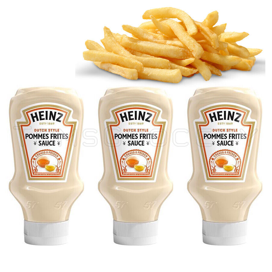 3 x HEINZ Pommes Frites Sauce Dutch Style French Fries Mayo 400ml 13.5fl. oz