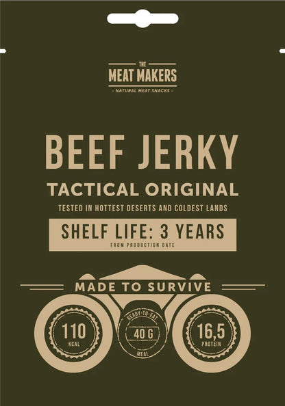 10 x Beef Jerky Tactical Original Made To Survive Army Snacks Ready To Eat