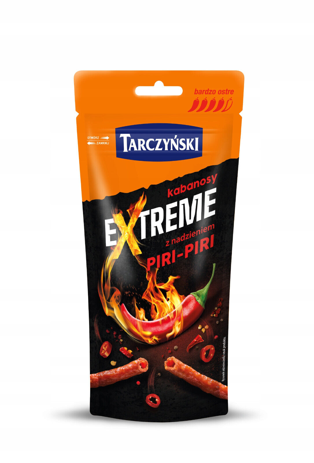 4 TARCZYNSKI EXTREME Piri-Piri Cabanossi Kabanos Smoked Sausages Snacks 95g