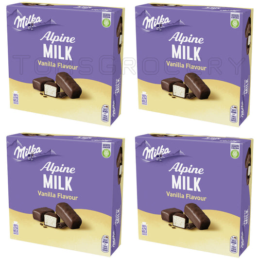 4 x MILKA ALPINE MILK Vanilla Flavor Chocolate Candies Marshmallows Souffle 350g