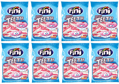 8 x FINI JELLY TEETH Gummy Candy Funny Party Sweets 90g 3.2oz