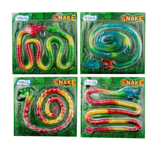 4 x VIDAL SNAKE JELLY Party Gummy 1 Meter Long Candy Gummies Sweets