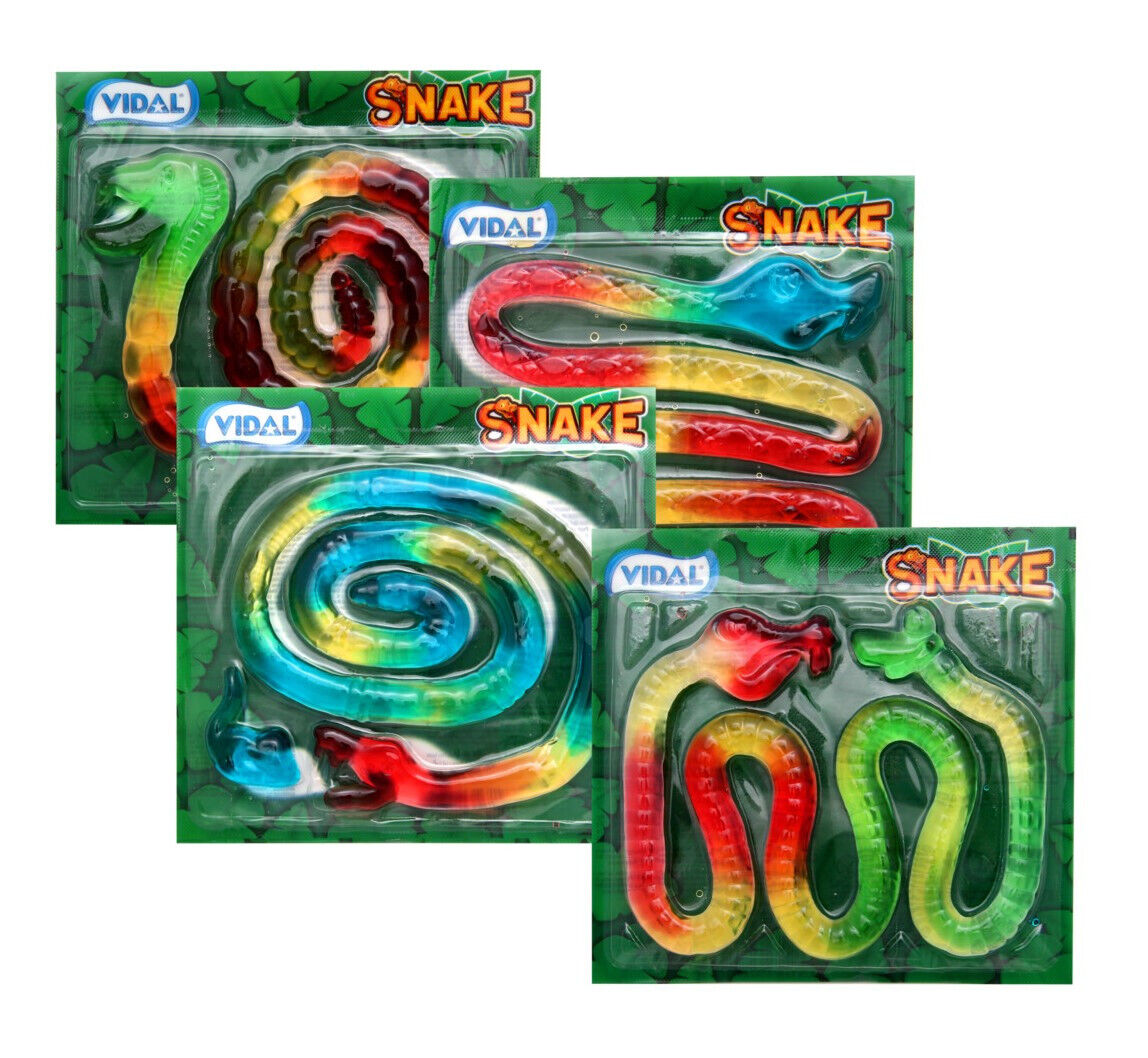 4 x VIDAL SNAKE JELLY Party Gummy 1 Meter Long Candy Gummies Sweets