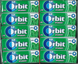 10 WRIGLEY'S ORBIT SPEARMINT Flavor Sugarfree Chewing Gum 14g 0.49oz