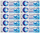 10 WRIGLEY'S ORBIT WHITE FRESHMINT Flavor Sugarfree Chewing Gum 14g 0.49oz