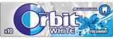 10 WRIGLEY'S ORBIT WHITE FRESHMINT Flavor Sugarfree Chewing Gum 14g 0.49oz