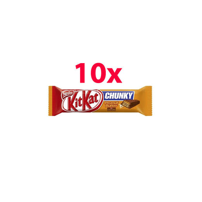 20 x KITKAT CHUNKY PEANUT BUTTER Chocolate Bars European Sweets Snacks 42g