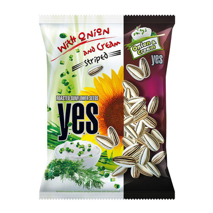 10 x YES SOUR CREAM & ONION Flavor Spiced Roasted Sunflower Seeds 150g 5.3oz