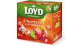 6 x LOYD STRAWBERRY & RHUBARB Flavor Fruit Tea Boxes (120 servings)