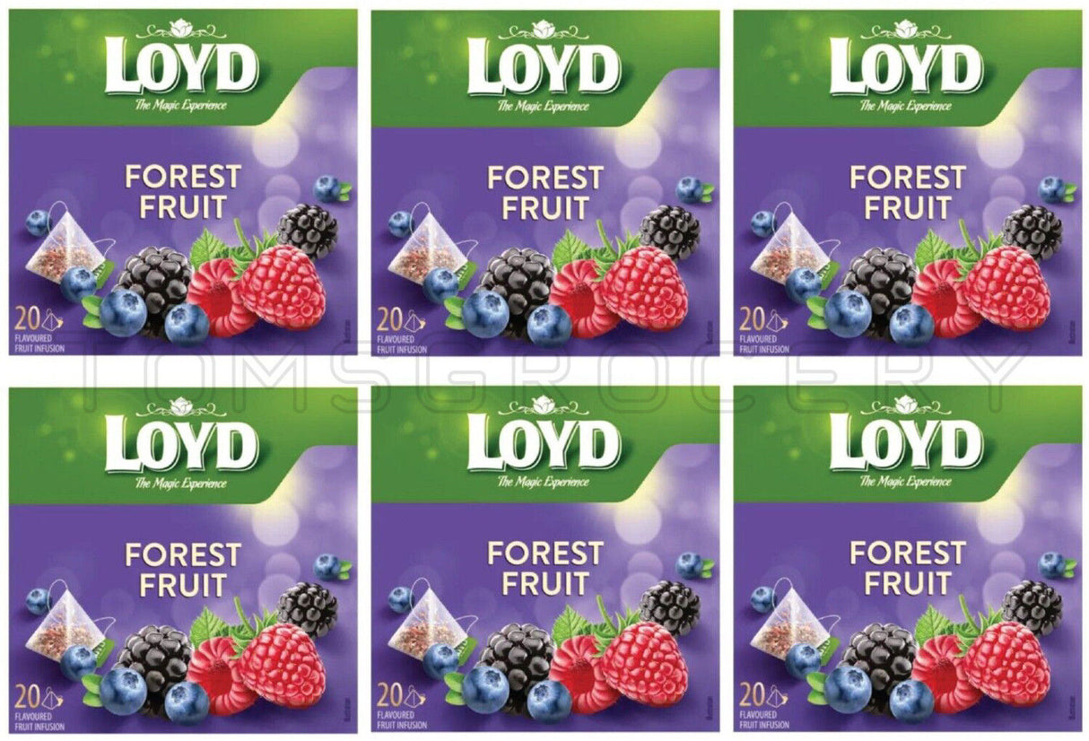 6 x LOYD FOREST FRUIT Flavor Fruit Tea Boxes (120 servings)