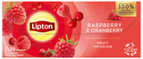 6 x LIPTON RASPBERRY & CRANBERRY Flavor Fruit Infusion Tea Boxes (120 servings)