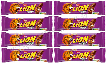 8 x LION BROWNIE STYLE Crisp & Creamy Chocolate Bars Sweets Candy European Snack