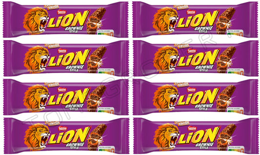 8 x LION BROWNIE STYLE Crisp & Creamy Chocolate Bars Sweets Candy European Snack