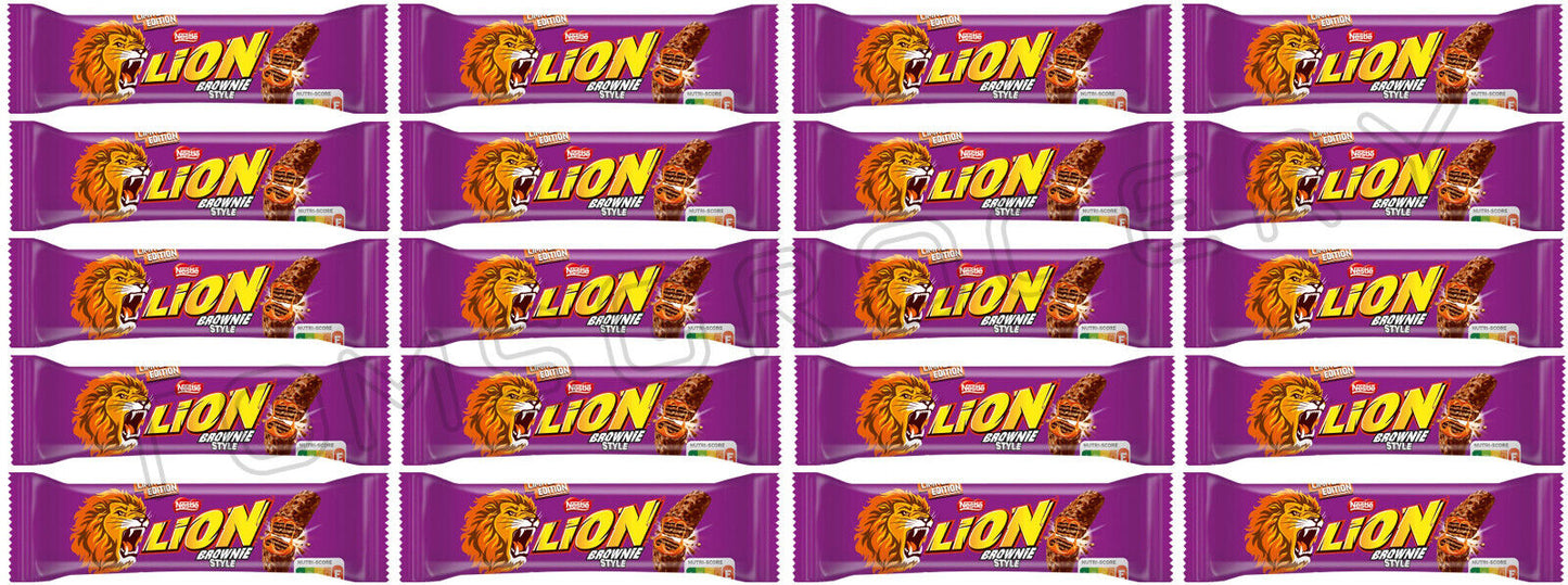 20 x LION BROWNIE STYLE Crisp & Creamy Chocolate Bars Sweets European Candy