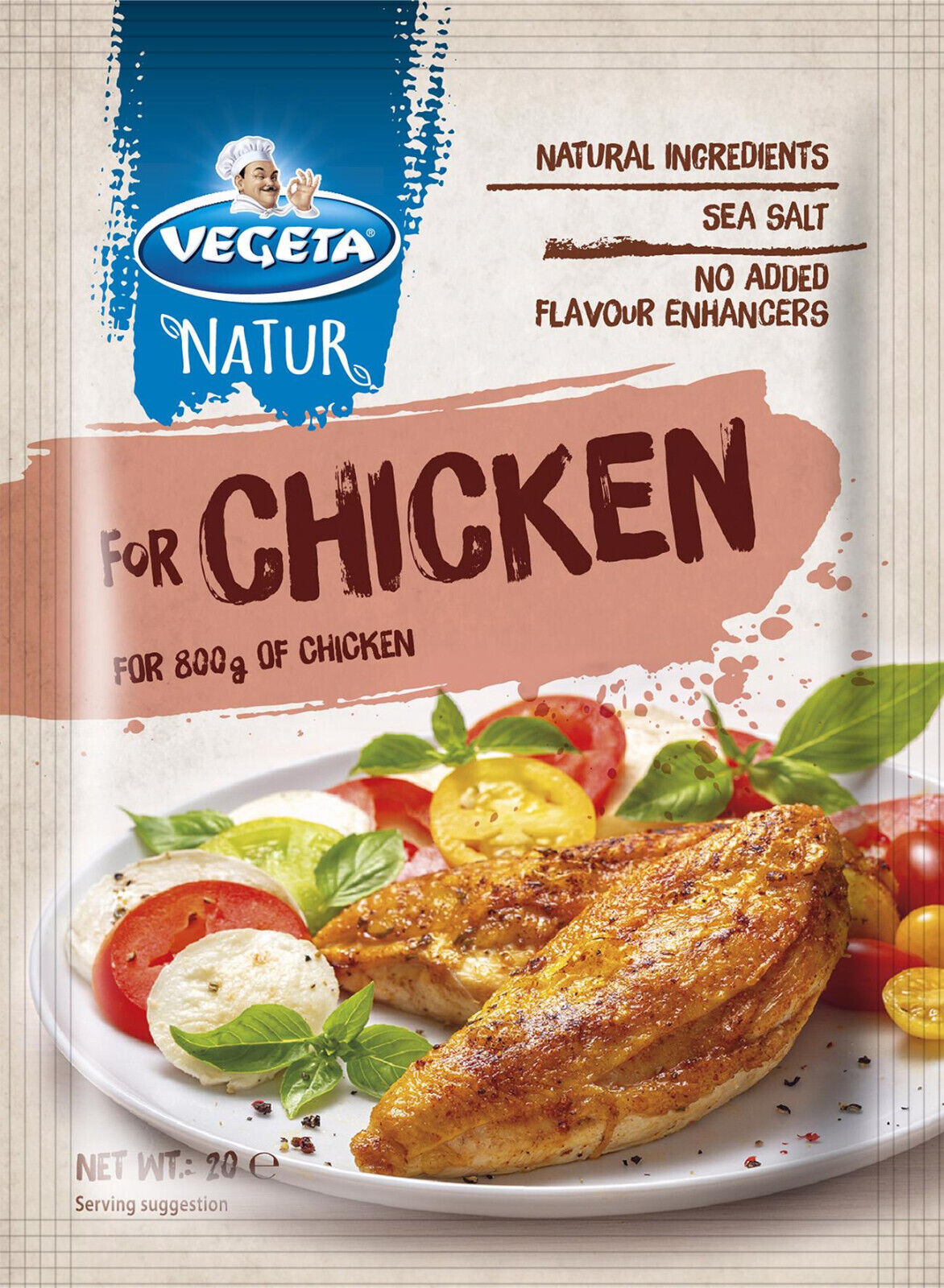 VEGETA NATUR FOR CHICKEN Natural Ingredients Seasoning Spice Mix 20g 0.7oz