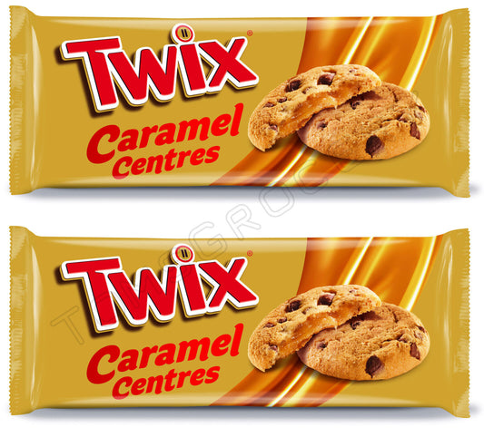 2 x TWIX Caramel Filled Cookies with Chocolate Bits European Snacks 144g 5oz